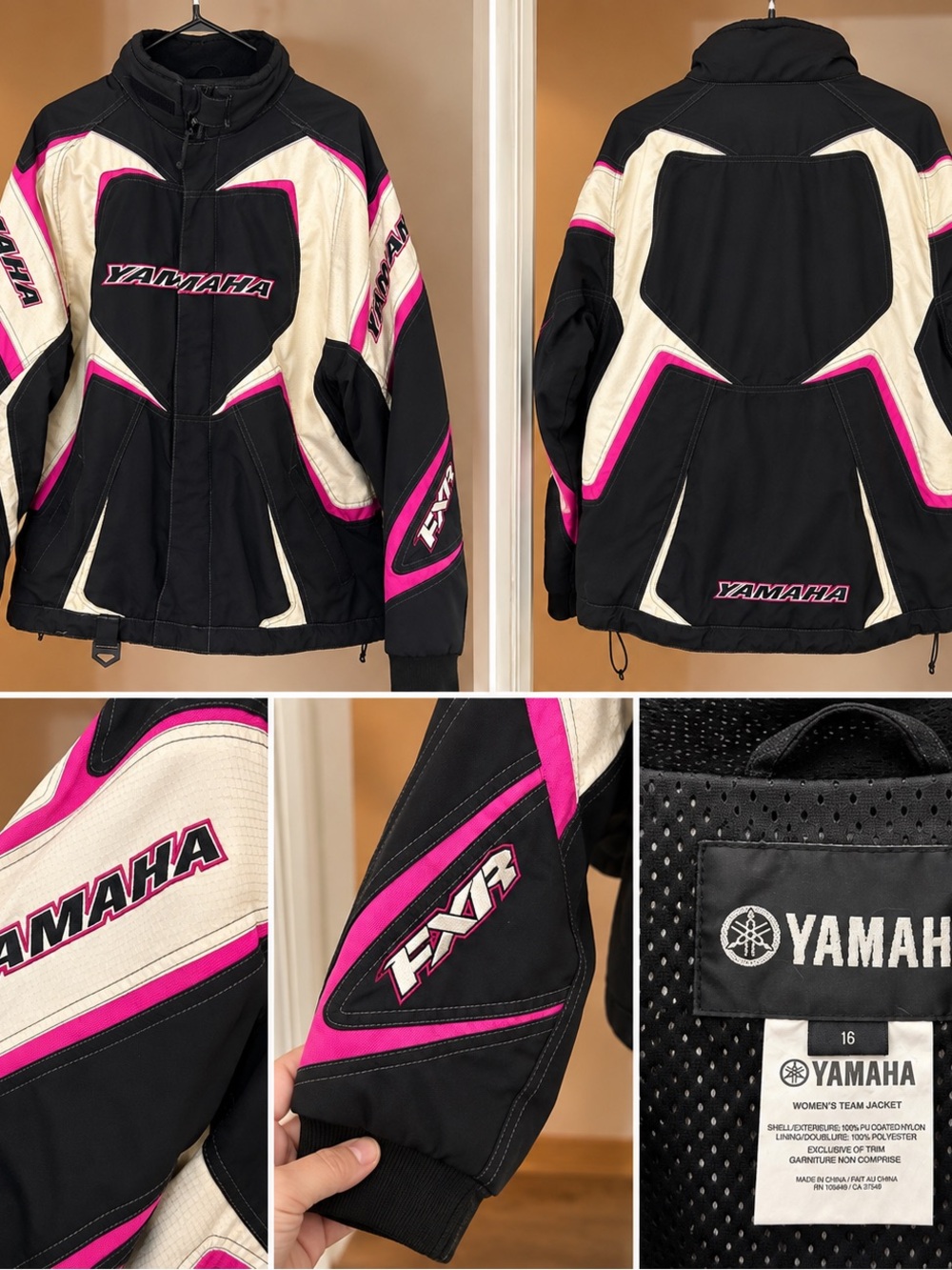 Yamaha Black, White & Pink Women's Utility Jacket